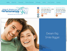 Tablet Screenshot of hineslyorthodontics.com